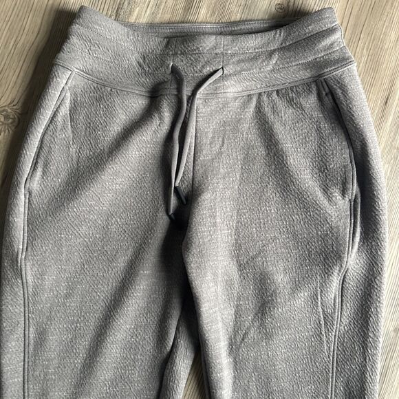 Prana Textured Gray Pull On Drawstring Joggers Size XS - Picture 2 of 8